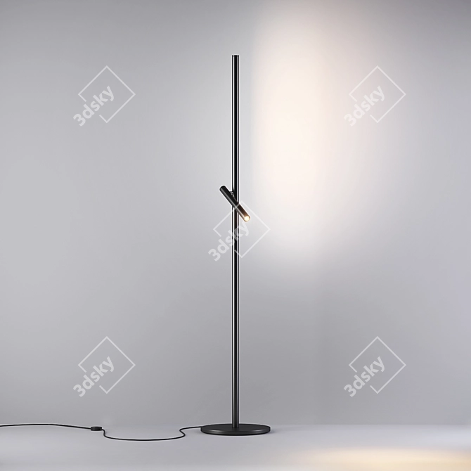 Dual-Light Backlight Floor Lamp 3D model image 3