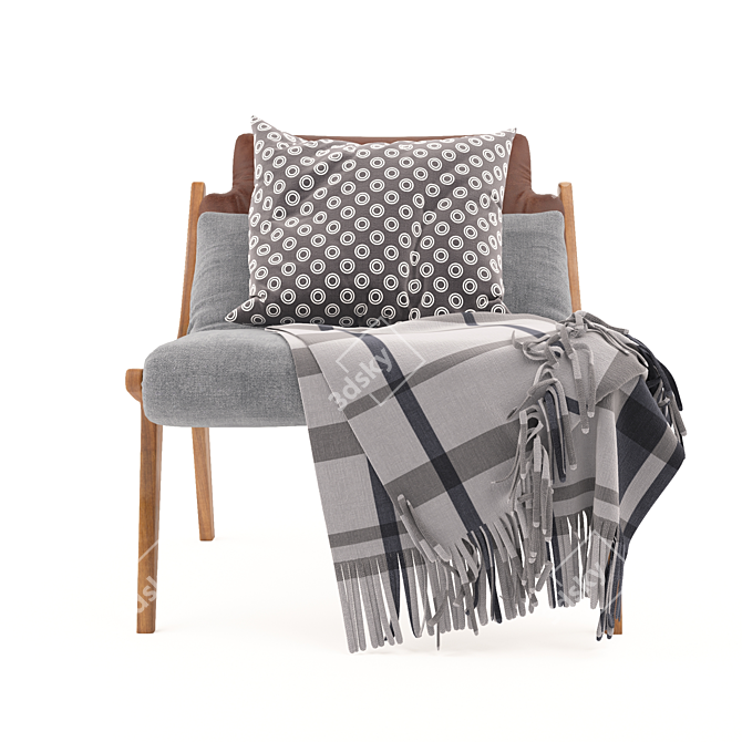 Elegant Lerici Armchair | Luxurious Comfort 3D model image 3