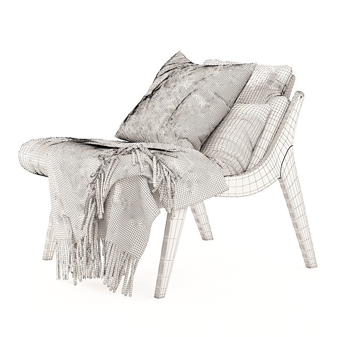 Elegant Lerici Armchair | Luxurious Comfort 3D model image 4