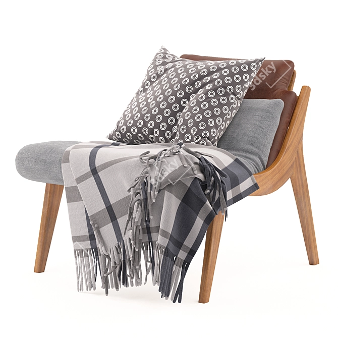 Elegant Lerici Armchair | Luxurious Comfort 3D model image 6