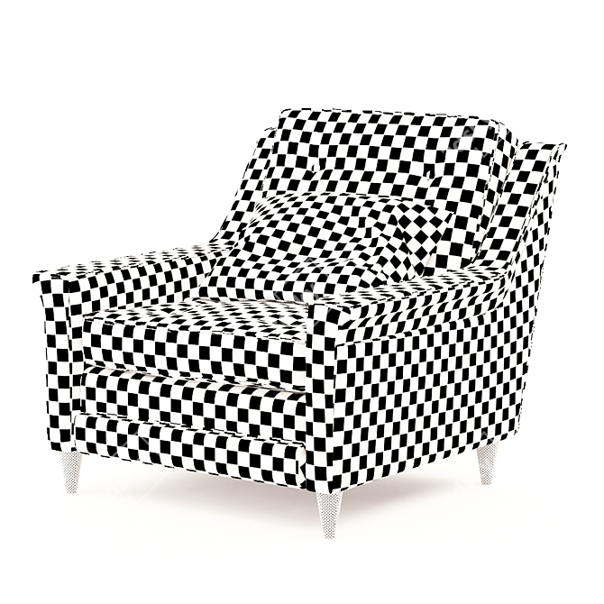 Elegant Tenreiro Armchair 3D model image 3