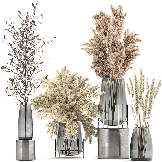 Natural Reed Bouquet 3D model image 1