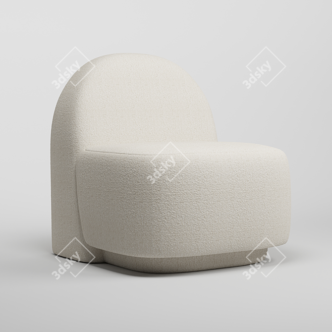 Modern Arp Accent Chair 3D model image 1