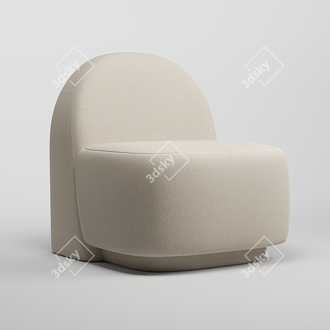 Modern Arp Accent Chair 3D model image 2