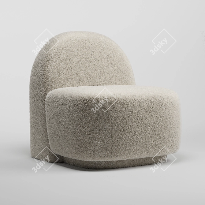 Modern Arp Accent Chair 3D model image 3