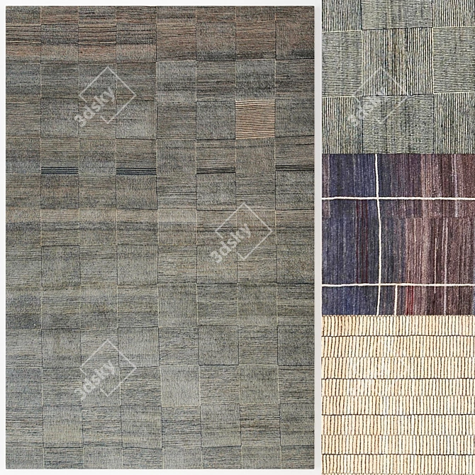 Modern Minimalist Rug: 2000mm Width, 3000mm Height 3D model image 3