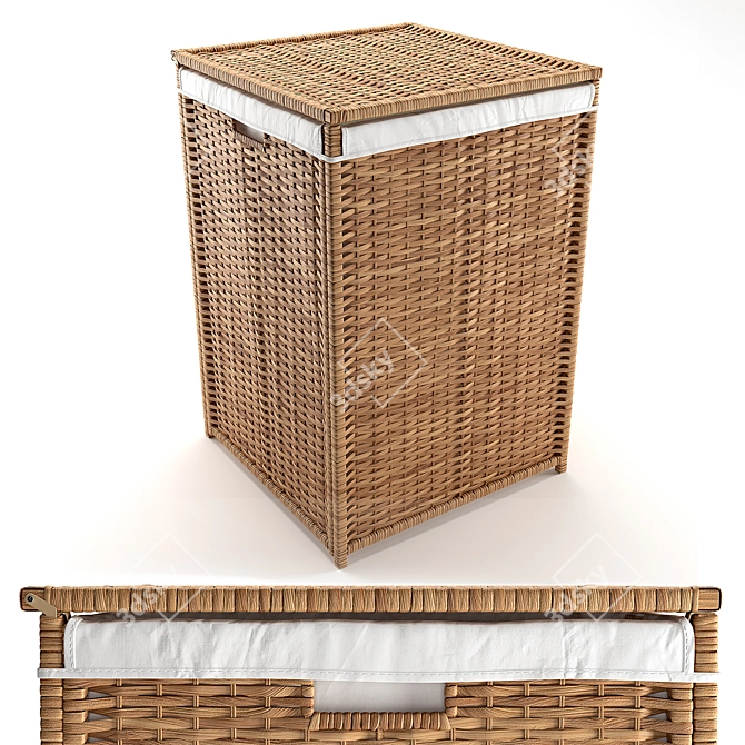 PBR-Optimized Branes Laundry Basket 3D model image 1