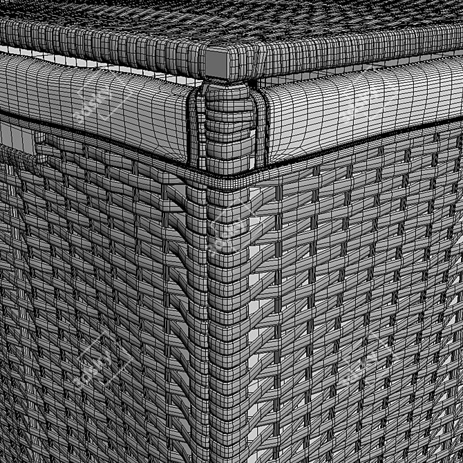 PBR-Optimized Branes Laundry Basket 3D model image 5