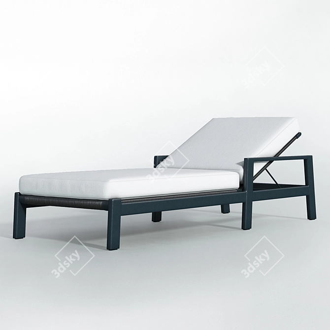 Sleek Aluminum Chaise: Modern Luxury 3D model image 1