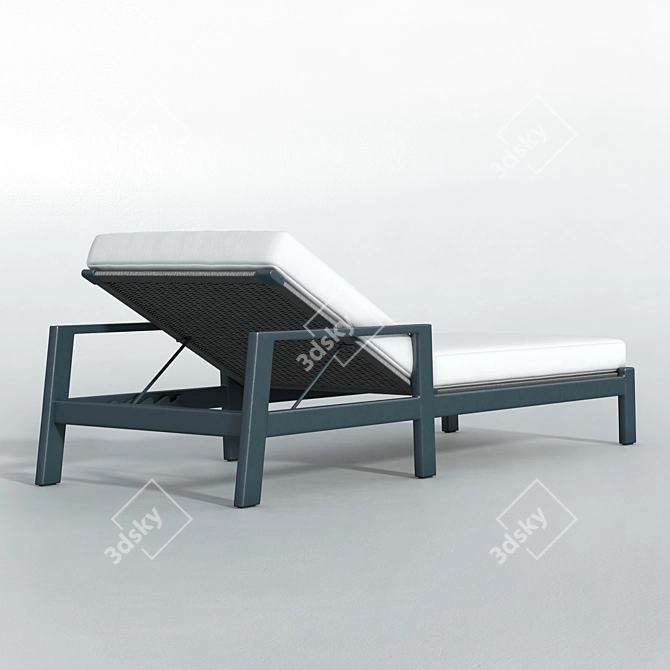 Sleek Aluminum Chaise: Modern Luxury 3D model image 2