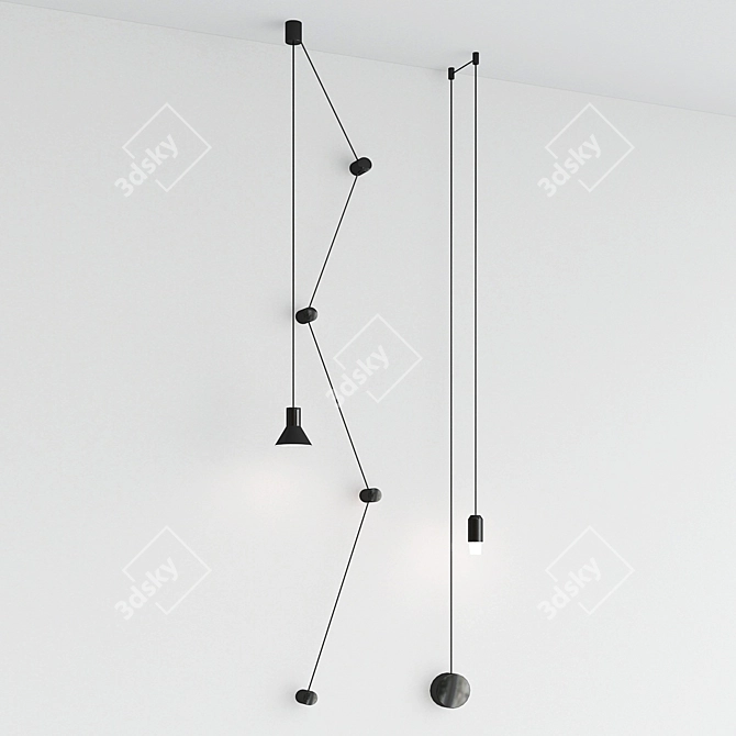 Modern Pendant Lamp Collection: NEURO and VIBIYA 3D model image 2