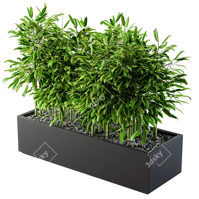 Lush Green Bamboo Set02 3D model image 2