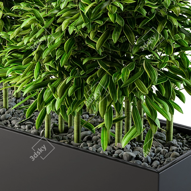 Lush Green Bamboo Set02 3D model image 4