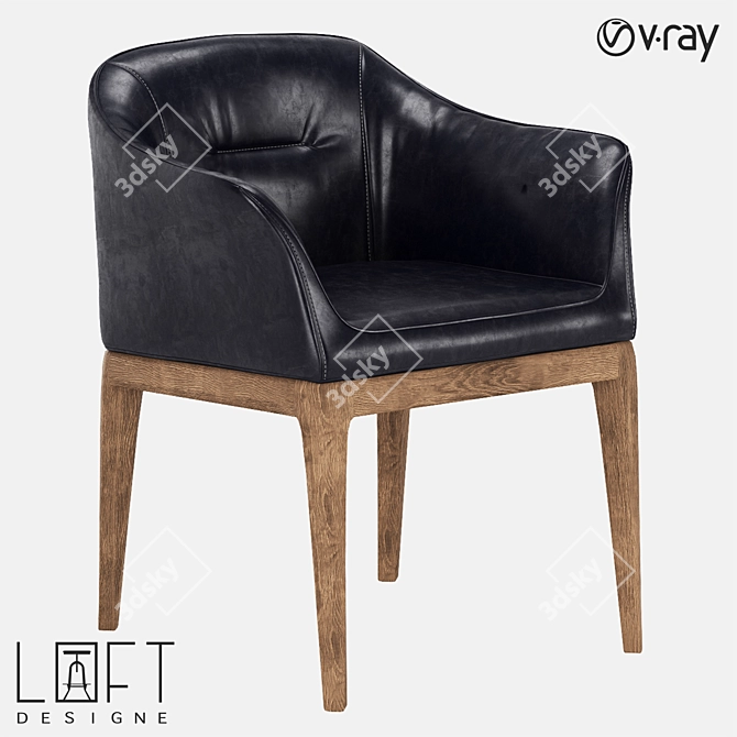 LoftDesigne Leather Chair 31855 3D model image 1