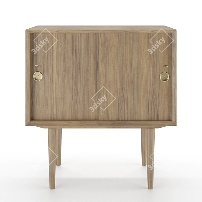 Floral Art Credenza Set 3D model image 2