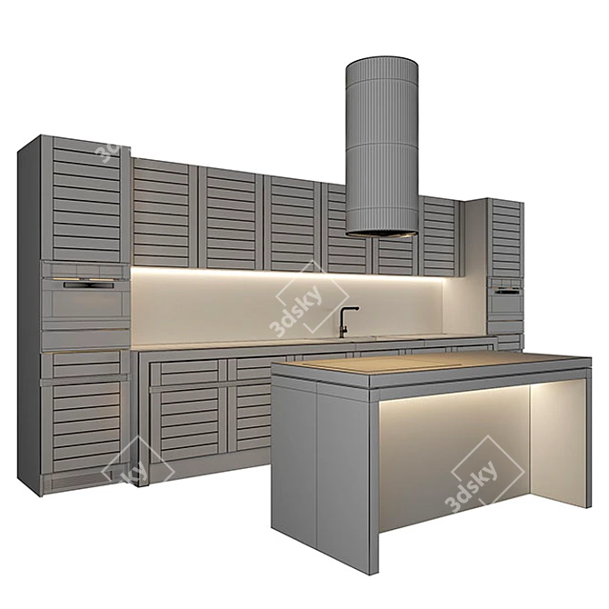 Modern Kitchen 01: V-Ray/Corona Ready 3D model image 3