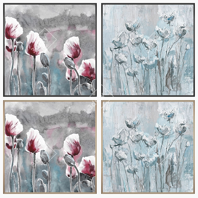 Harmonious Wall Art Set 3D model image 2