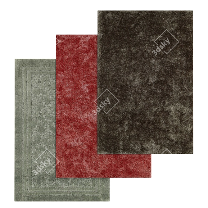 Title: Premium Carpet Set: Versatile Textures 3D model image 1