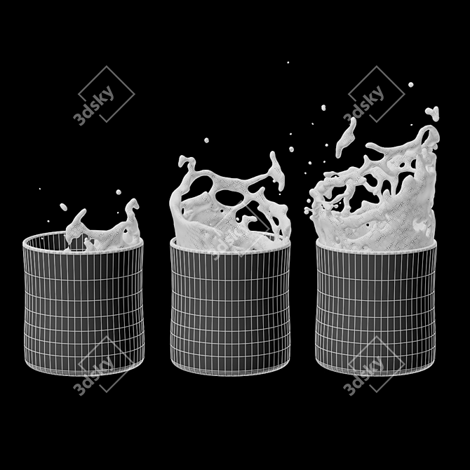 Milk Splash - 3dsmax Vray 3.6 3D model image 3