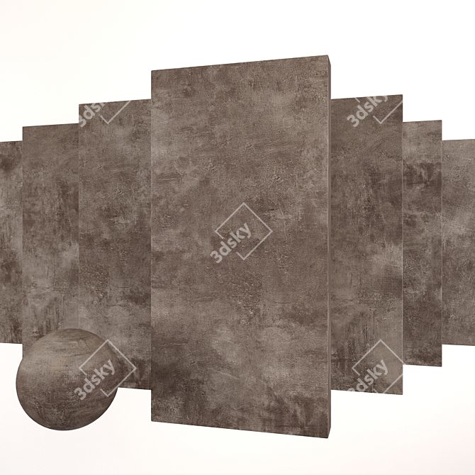 Ares Brown Concrete Set | 10 HD Textures 3D model image 3