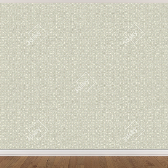 Seamless Wallpaper Set in 3 Colors 3D model image 2