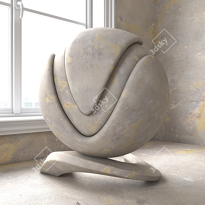 Rugged Cement Plaster for Perfect Walls 3D model image 3