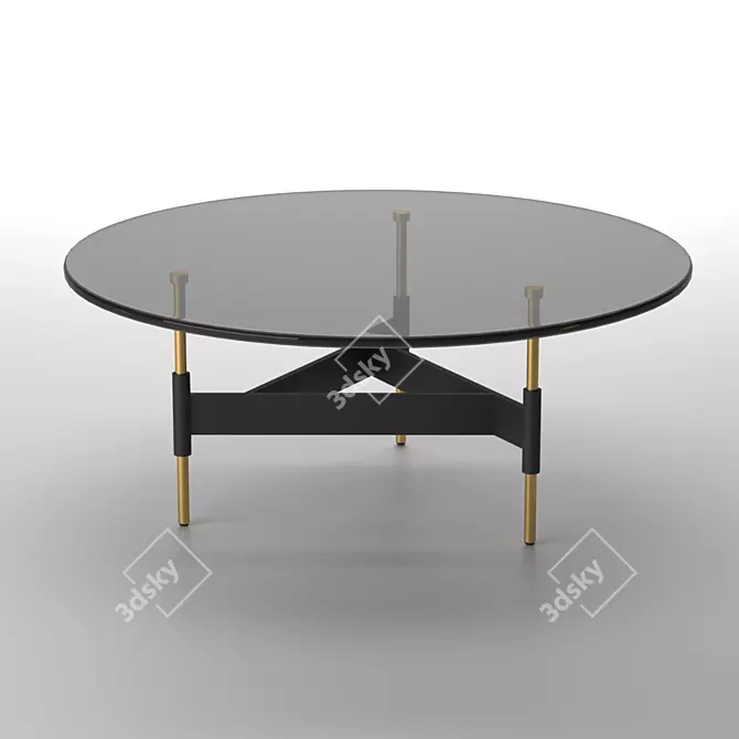 Stylish Glass Coffee Table 3D model image 1