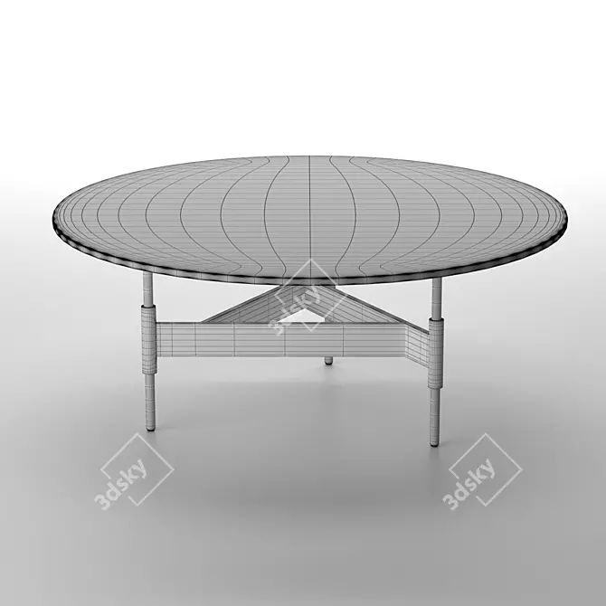Stylish Glass Coffee Table 3D model image 2