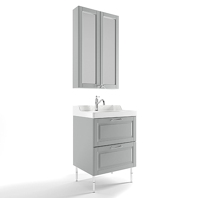 Sleek Bathroom Vanity Set: Godmorgon/Rettviken 3D model image 2