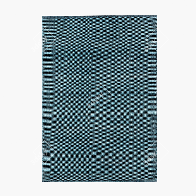 Luxury Hand-Woven NZ Wool Rug 3D model image 1