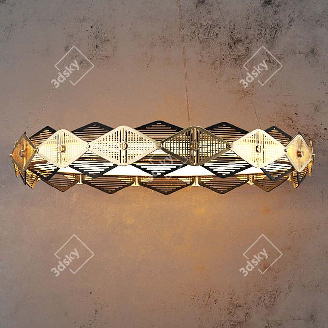 Mesmerizing Geometric Pendant Light 3D model image 2