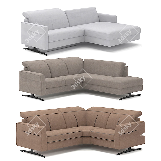 Belgian Luxury Sofa Tofane 3D model image 3