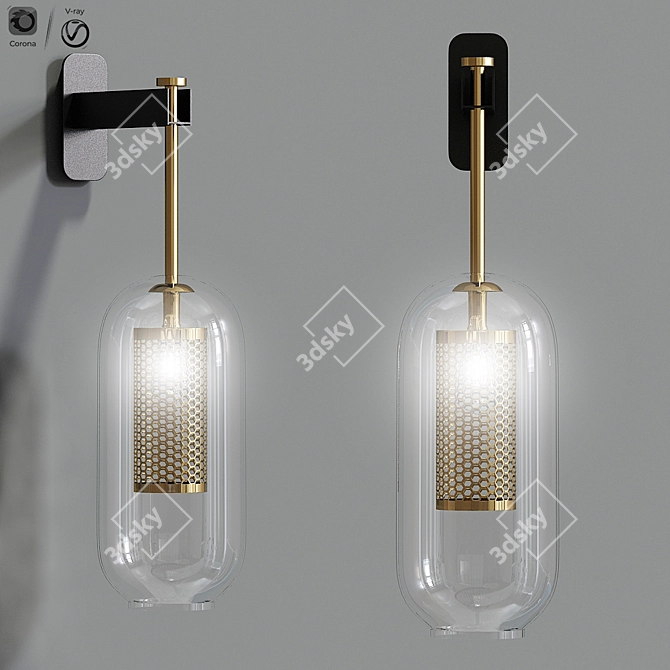 Modern Nordic LED Wall Sconce 3D model image 1