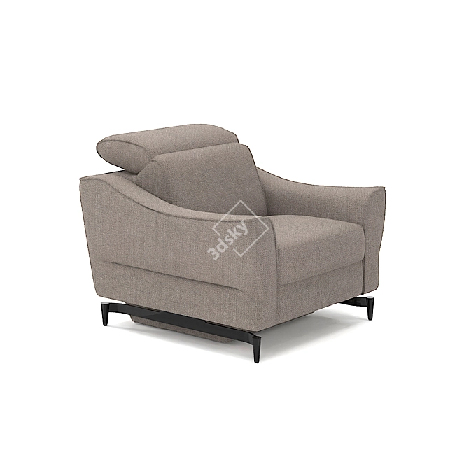 Luxury Belgian Armchair Venezia 3D model image 1