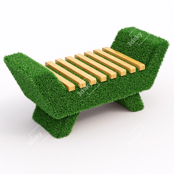 Elegant Topiary Bench for Stunning Landscapes 3D model image 2