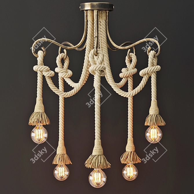 Modern Loft Rope Light 3D model image 1