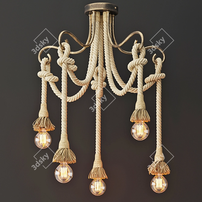 Modern Loft Rope Light 3D model image 2