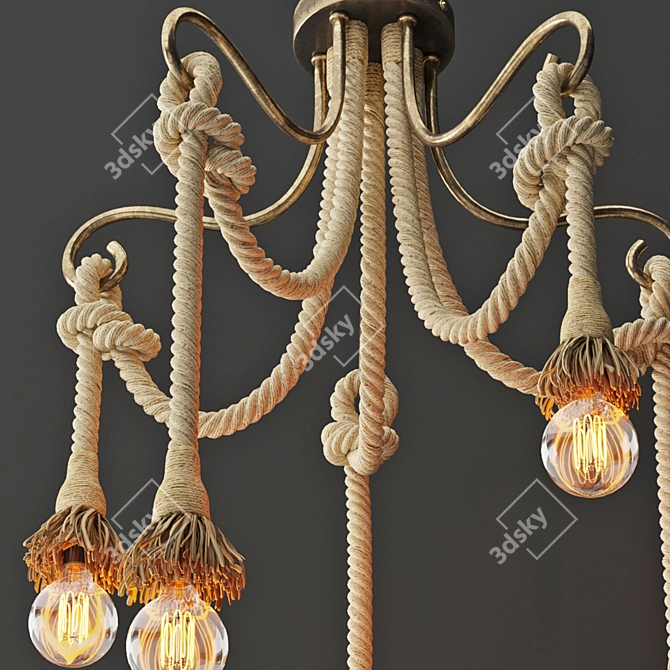 Modern Loft Rope Light 3D model image 3