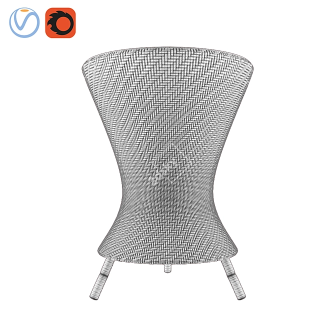 Exquisite Pearl Bistro Table 3D model image 4