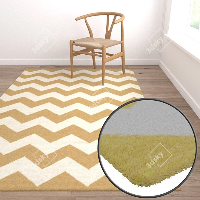 High-Quality Carpet Set with Multiple Textures 3D model image 5
