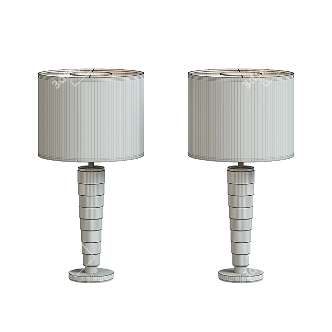 Title: Classic Tapered Table Lamp 3D model image 2