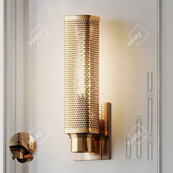 Oxon Hill Wall Sconce: Sleek Illumination 3D model image 1