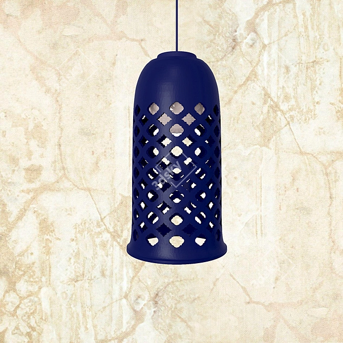 Elegant Ceramic Pendant Light 3D model image 2