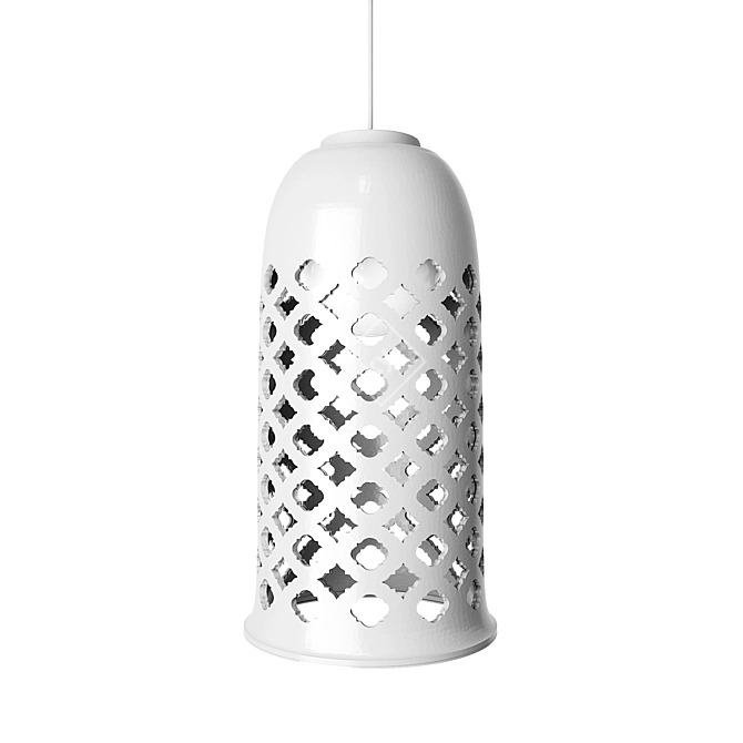 Elegant Ceramic Pendant Light 3D model image 4