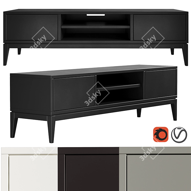 Dantone Home Austin TV Stand 3D model image 1