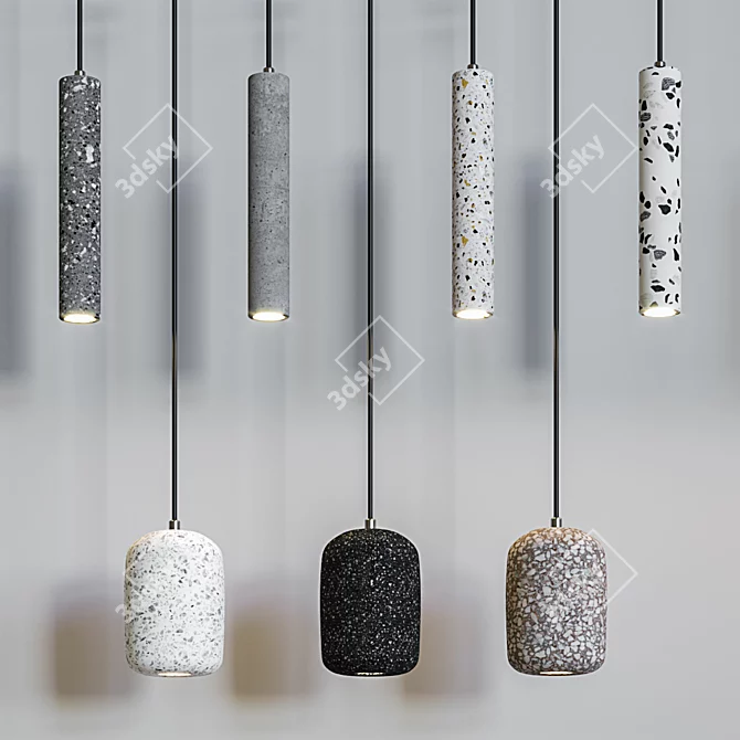 Terrazzo Pendant Lights Collection 3D model image 1