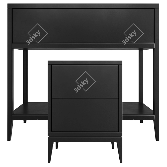 Austin Home Console Nightstand 3D model image 2