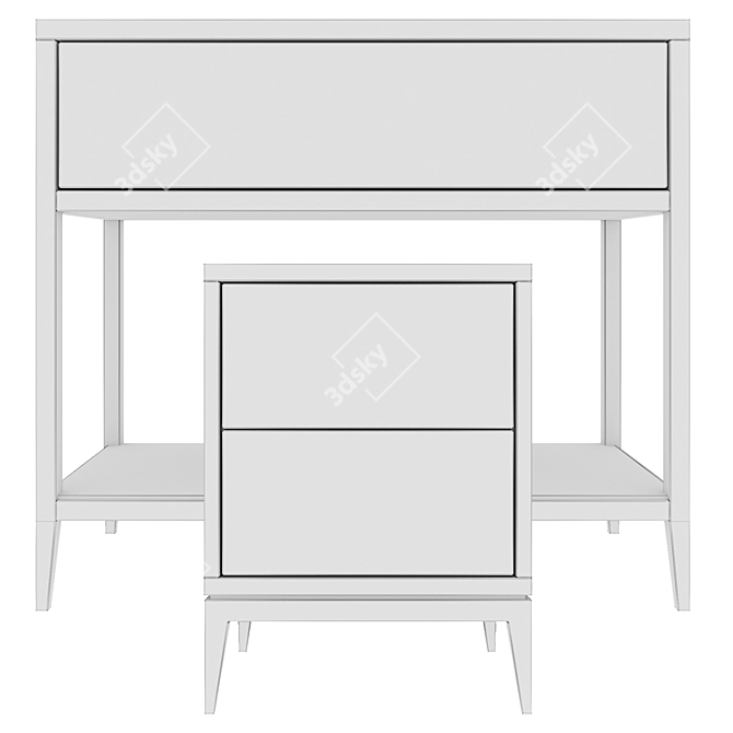 Austin Home Console Nightstand 3D model image 3