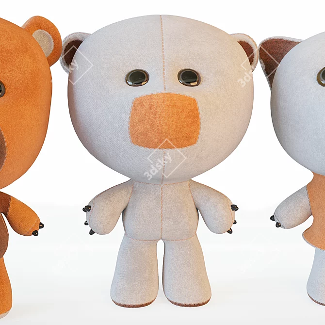 Mi-Mi Bears Plush Toys 3D model image 3