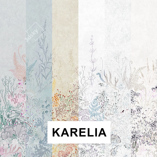 Factura Karelia Vinyl Wallpaper 3D model image 1